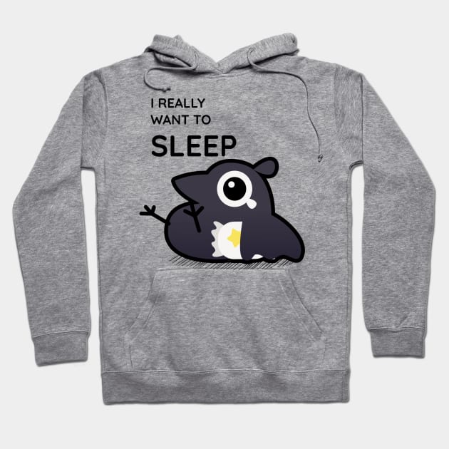 Sleepy crow Hoodie by Crow Candice